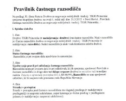 PRAVILNIK ČASTNEGA RAZSODIŠČA