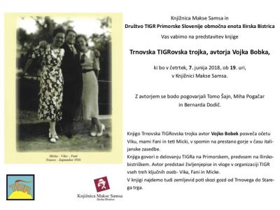 PREDSTAVITEV KNJIGE TRNOVSKA TIGROVSKA TROJKA 