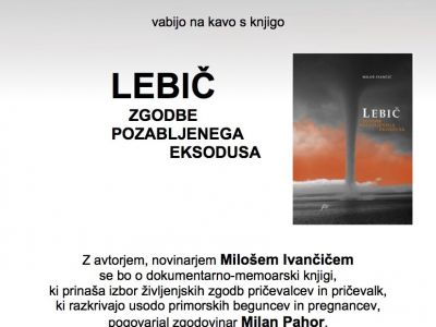 VABILO NA POGOVOR O KNJIGI LEBIČ ZGODBE POZABLJENEGA EKSODUSA
