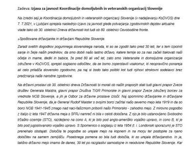 Udeležba na izredni seji Koordinacije domoljubnih in veteranskih organizacij SLovenije 