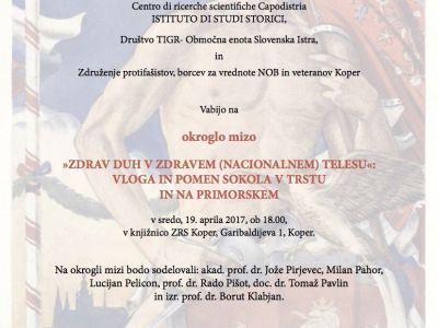 OKROGLA MIZA O SOKOLSKEM GIBANJU