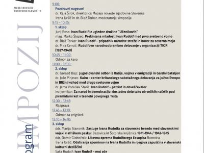 VABILO NA SIMPOZIJ - IVAN RUDOLF - ŽIVLJENJE IN DELO ZA NAROD