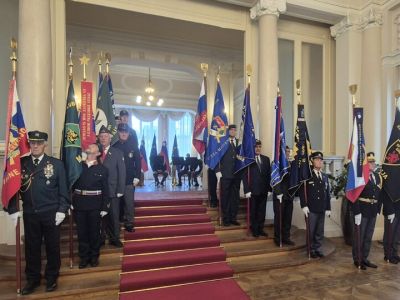 Prapor Društva TIGR Primorske na državni proslavi ob dnevu državnosti  in v palači predsednice RS