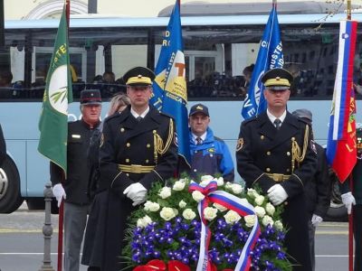 ČLANI DRUŠTVA TIGR PRIMORSKE NA PROSLAVI OB 145. OBLETNICI ROJSTVA GENERALA RUDOLFA MAISTRA IN 85. OBLETNICI NJEGOVE SMRTI